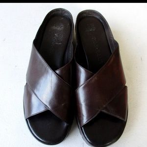 Cole Haan • (9.5) Black Leather Slide Sandals